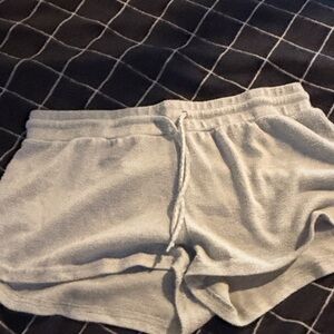 Women's Gray Terry Cloth Shorts